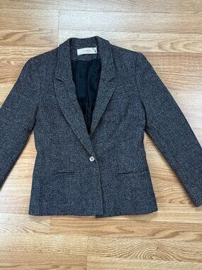 70's Young Pendleton Vintage Charcoal Gray Blazer Small